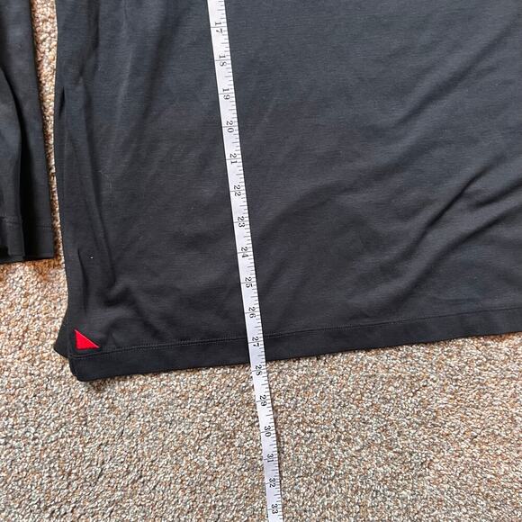 UNTUCKit Wrinkle Free Damaschino Long Sleeve Polo.  Black.  Size XXL - Picture 4 of 7